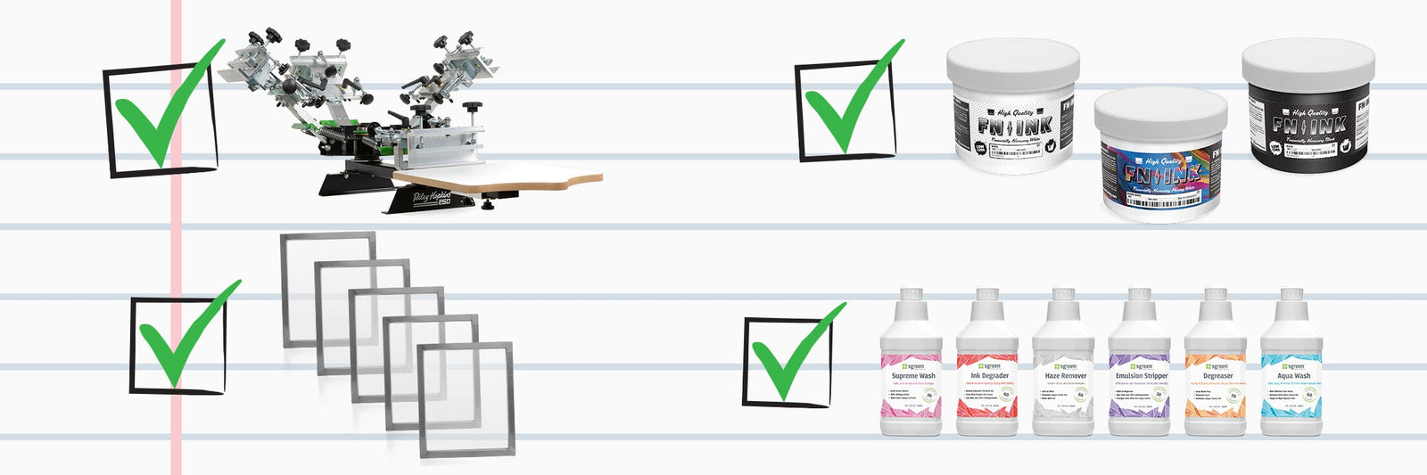 A Checklist of Equipment & Supplies Needed to Start Screen Print Shop  | Screenprinting.com