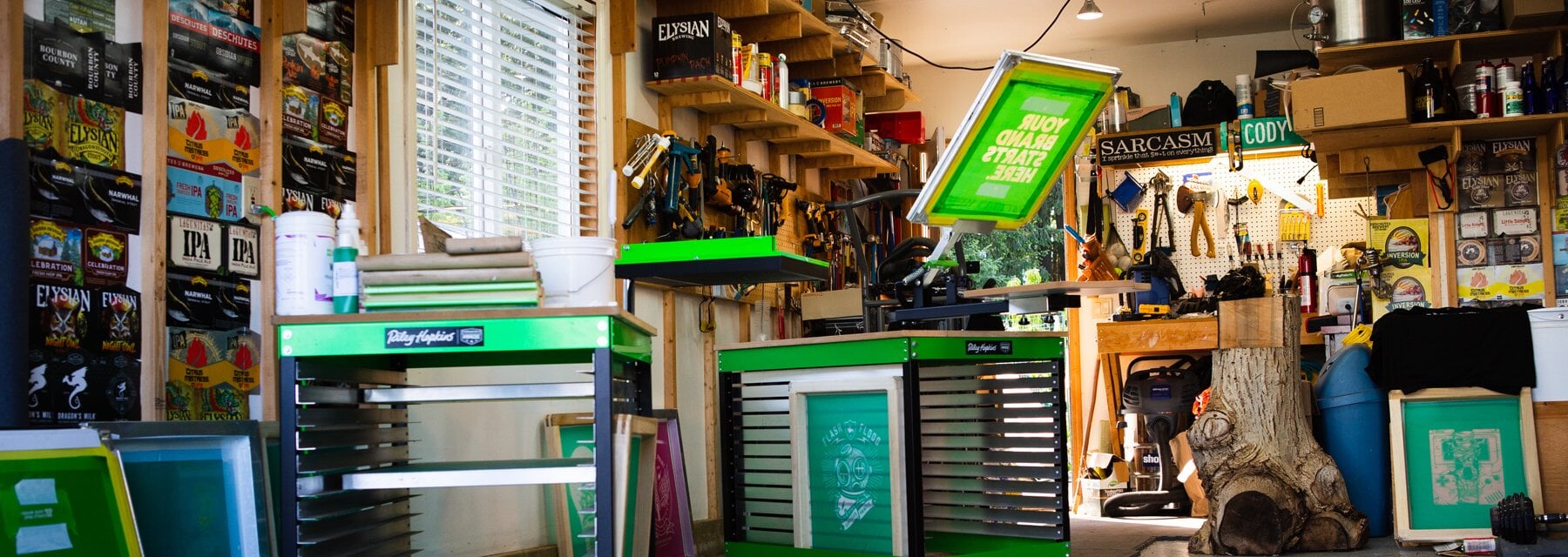 Best to Set up a Screen Print in a Garage | by ScreenPrinting .com