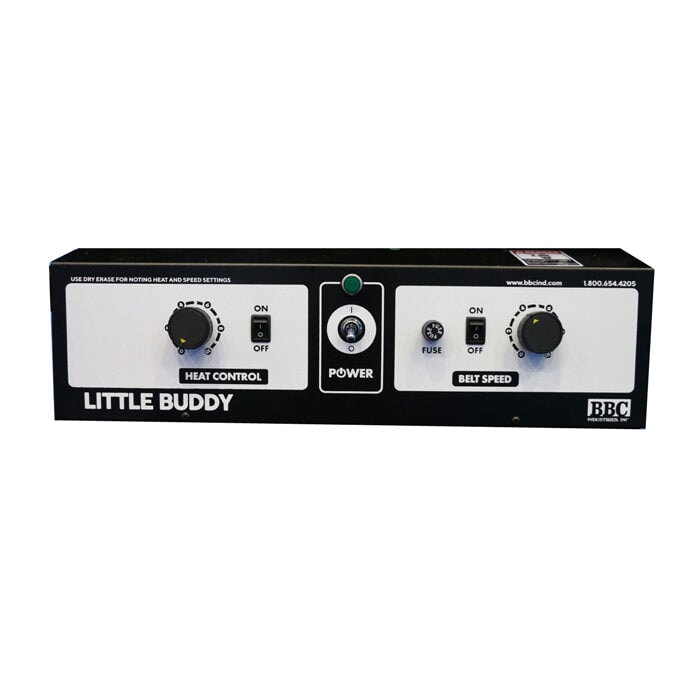 BBC Little Buddy Conveyor Dryer 5.5ft. Long x 18" Belt, 240V, 3000 Watts | Screenprinting.com
