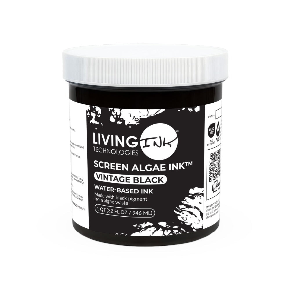 Living Ink Vintage Black Screen Algae Ink Quart | Screenprinting.com