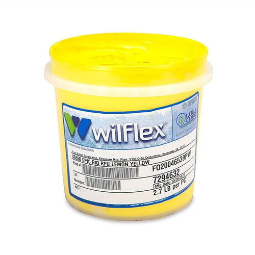 Wilflex Epic Rio RFU Lemon Yellow Plastisol Ink Quart | Screenprinting.com