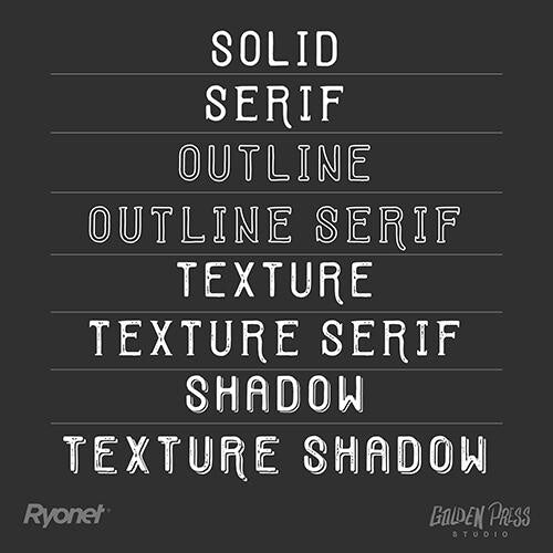 Abonar Font Pack by Golden Press Studio (Download Only) | Screenprinting.com