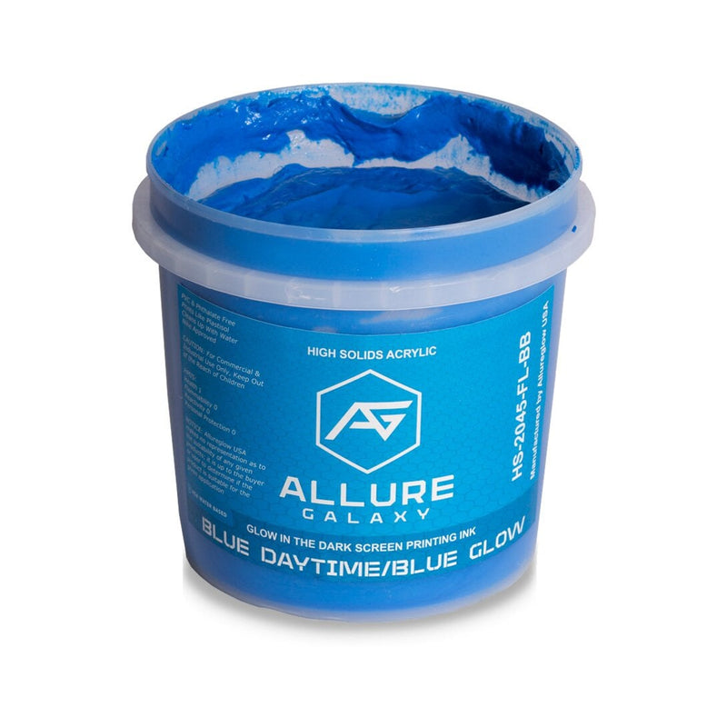 Allure Galaxy Blue HSA Water Based Glow Ink | Screenprinting.com