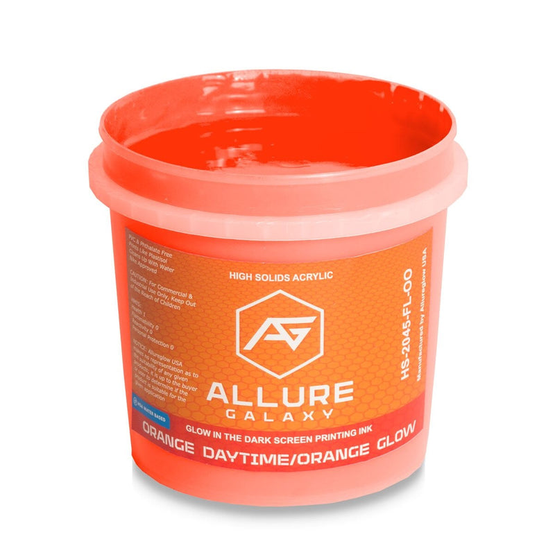 Allure Galaxy Orange HSA Water Based Glow Ink | Screenprinting.com