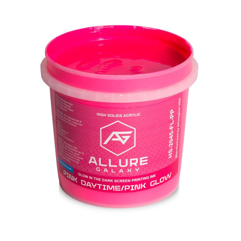 Allure Galaxy Pink HSA Water Based Glow Ink | Screenprinting.com