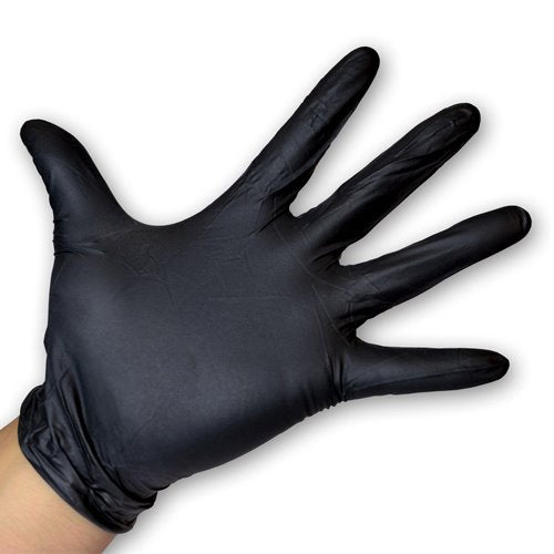 Black Nitrile Disposable Gloves Powder Free - 100 Pack | Screenprinting.com