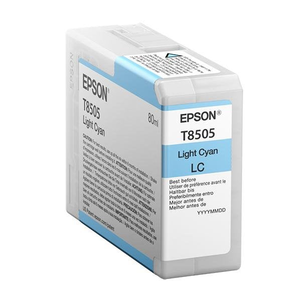 Epson SureColor P800 UltraChrome T850 Ink Cartridge - 80ML Light Cyan | Screenprinting.com