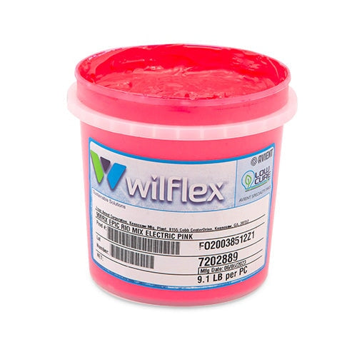 Wilflex Epic Rio Electric Pink Plastisol Ink (Mixing Component) Quart | Screenprinting.com