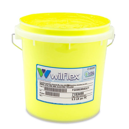 Wilflex Epic Rio Electric Yellow Plastisol Ink (Mixing Component) Gallon | Screenprinting.com