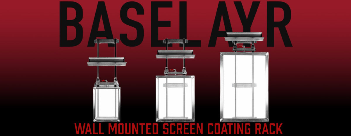 Baselayr Wall Mounted Screen Coating Rack Guide and Product Overview  | Screenprinting.com