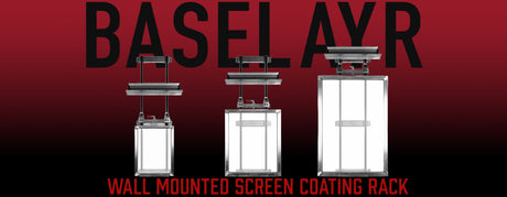 Baselayr Wall Mounted Screen Coating Rack Guide and Product Overview  | Screenprinting.com