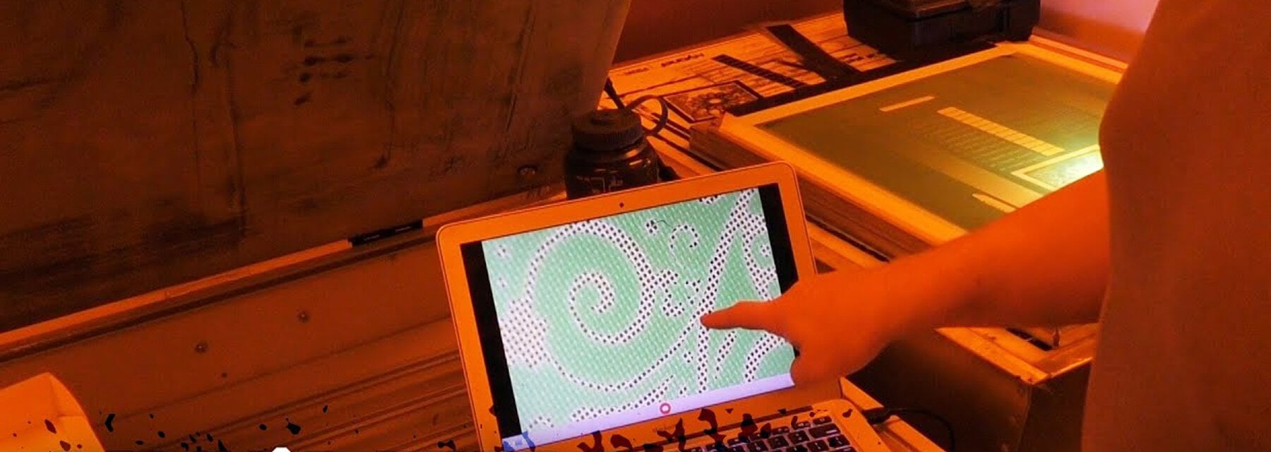 A Close Up Look of Screen Printing Emulsion Under a Microscope by