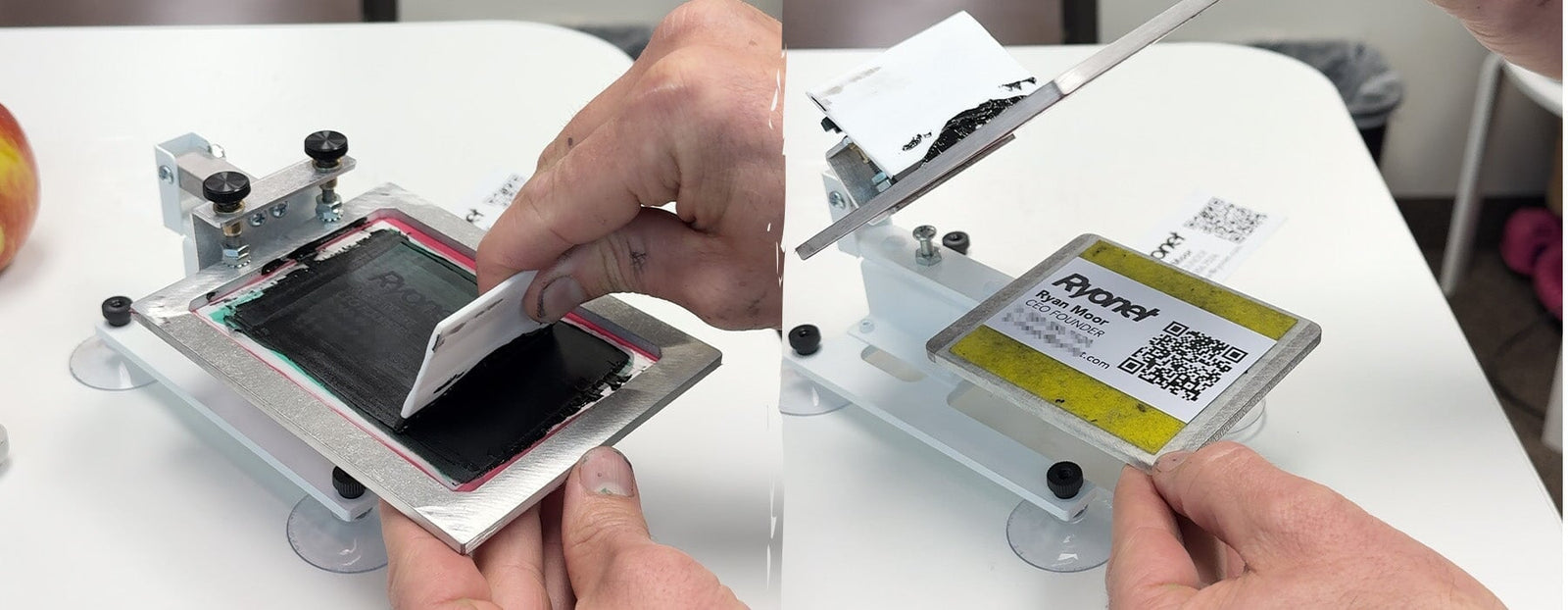 The Mini Screen Printing Press Means Business...Cards – ScreenPrinting.com