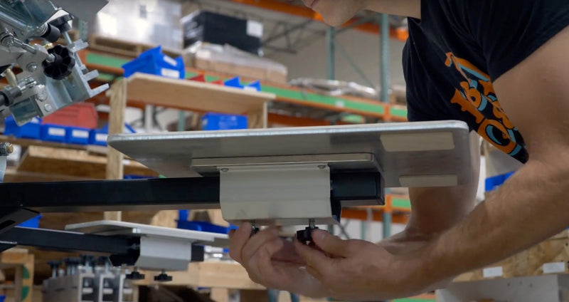 [VIDEO] Action Engineering Platens Now Come Standard on our Riley Hopkins 300 Screen Printing Presses  | Screenprinting.com
