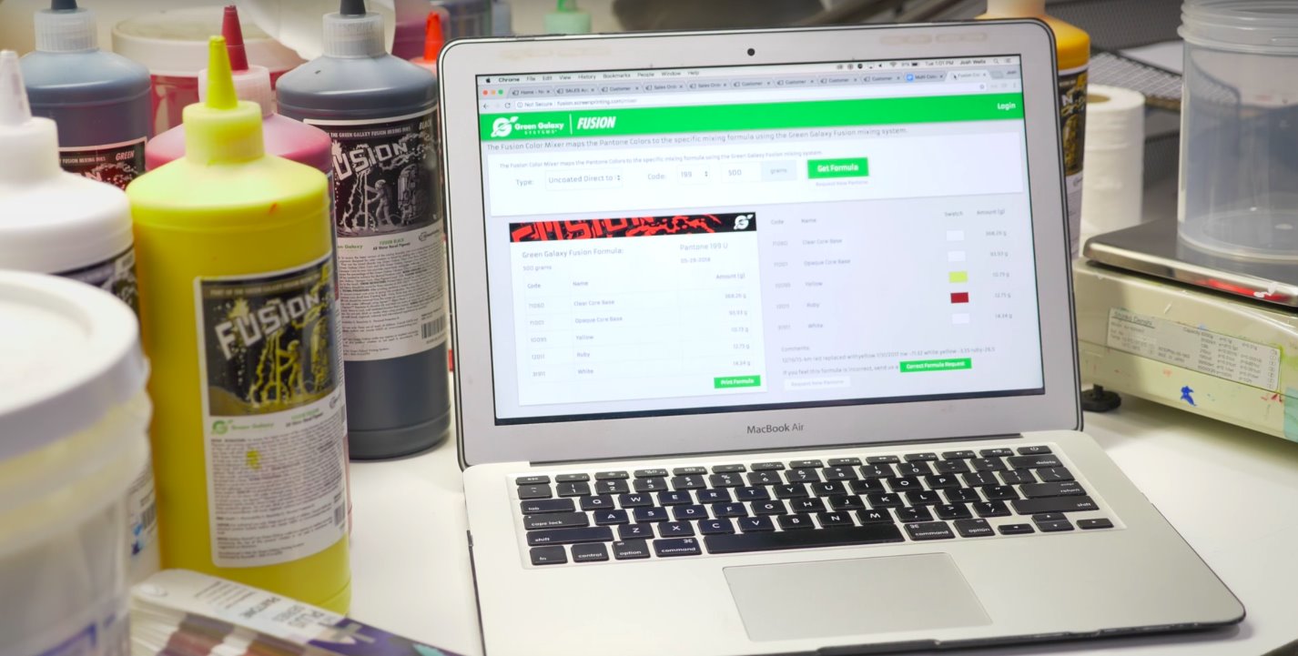 [VIDEO] Mixing Custom Pantone Colors With the Fusion Mixing System for a 3 Color Design  | Screenprinting.com