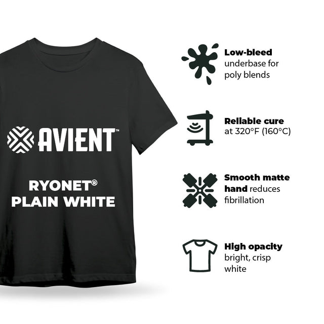 Avient Ryonet Plain White Low Bleed Plastisol Ink - 3 Gallon Pail ...