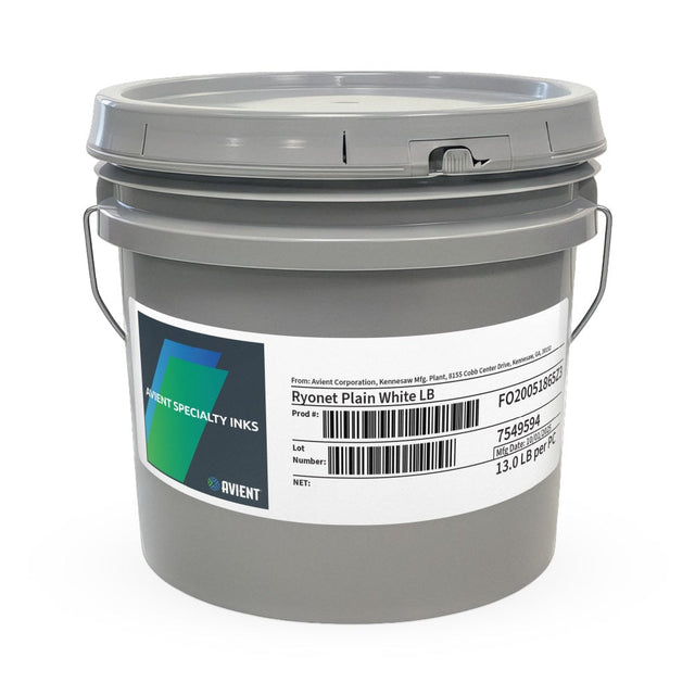 Avient Ryonet Plain White Low Bleed Plastisol Ink - 3 Gallon Pail | Screenprinting.com