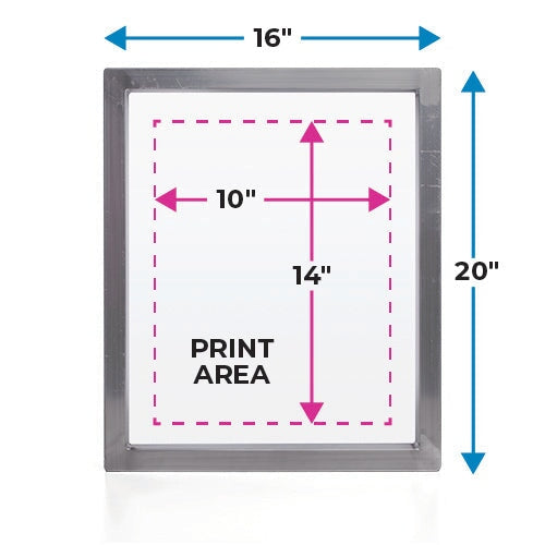 Baselayr 16x20in Aluminum Screen Printing Frame | ScreenPrinting.com