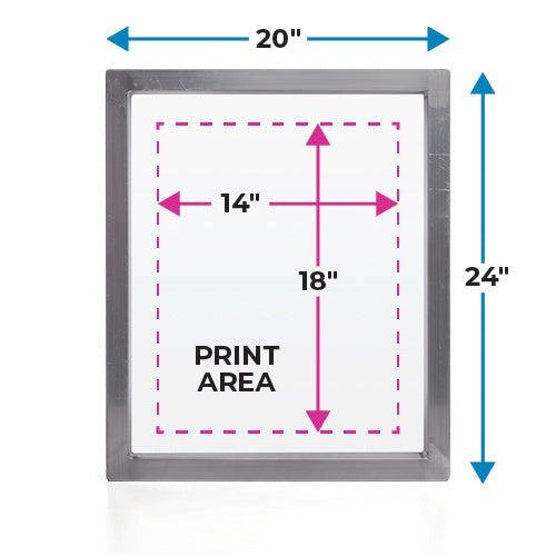 Baselayr 20x24in Aluminum Screen Printing Frame | Screenprinting.com