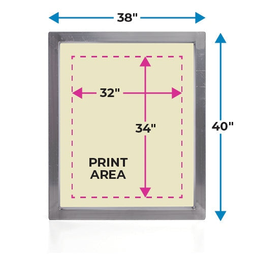 Baselayr 38x40in Aluminum Screen Printing Frame | Screenprinting.com