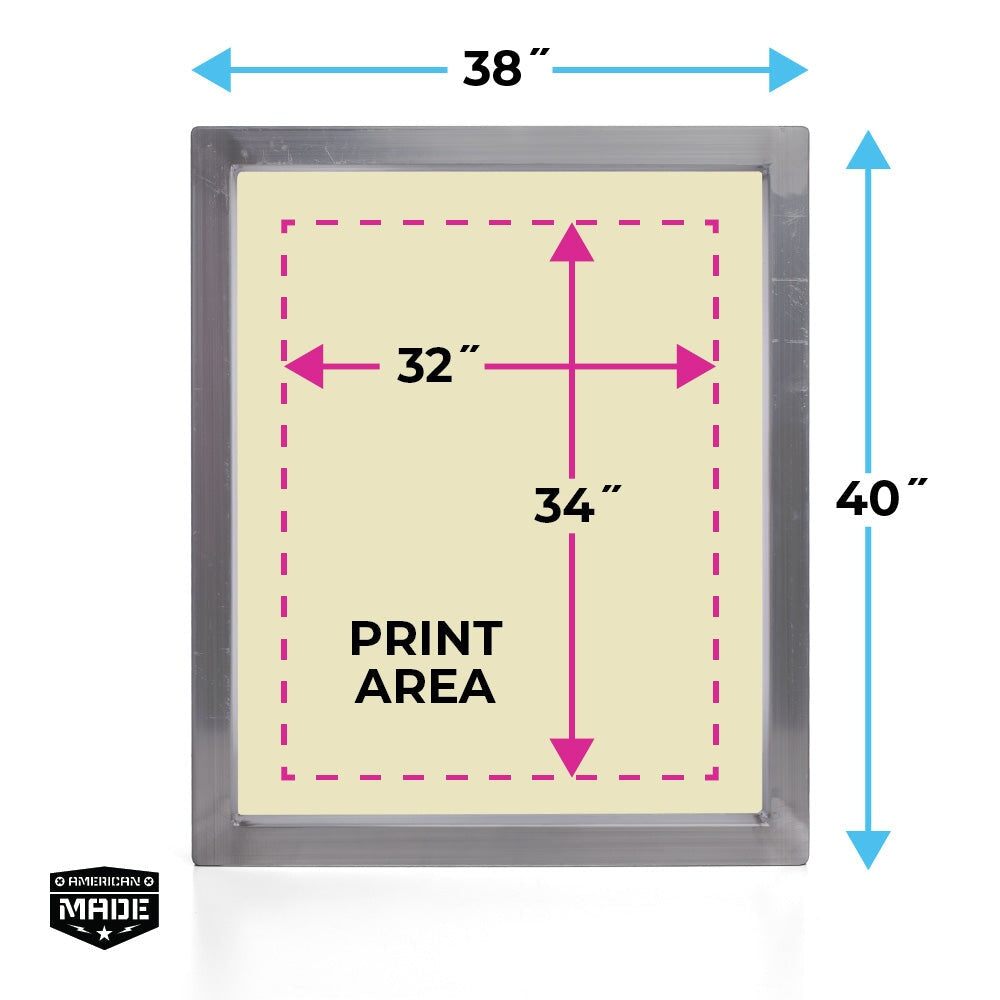 Baselayr 38x40in Aluminum Screen Printing Frame | Screenprinting.com