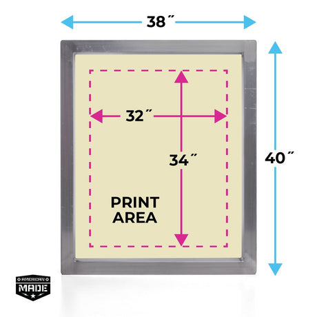 Baselayr 38x40in Aluminum Screen Printing Frame | Screenprinting.com
