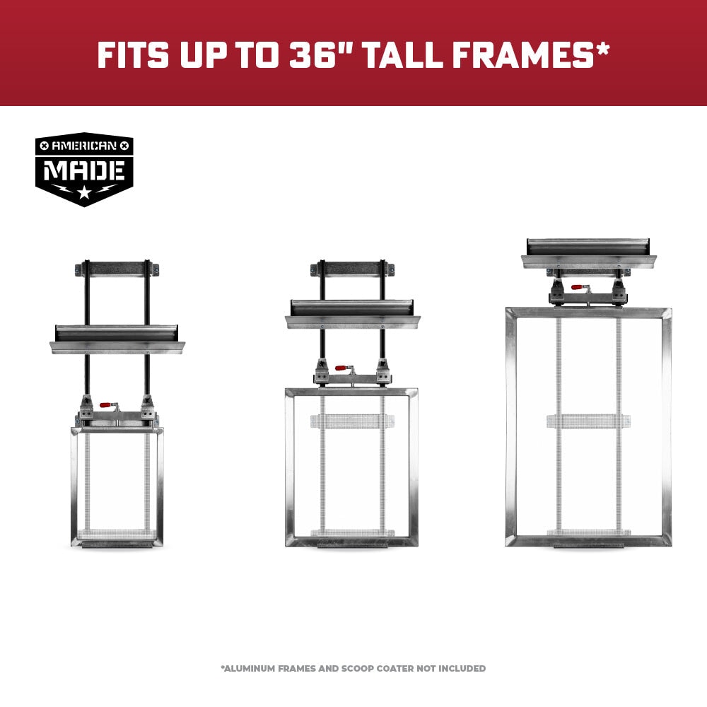 Baselayr Wall Mounted Screen Coating Rack | Screenprinting.com