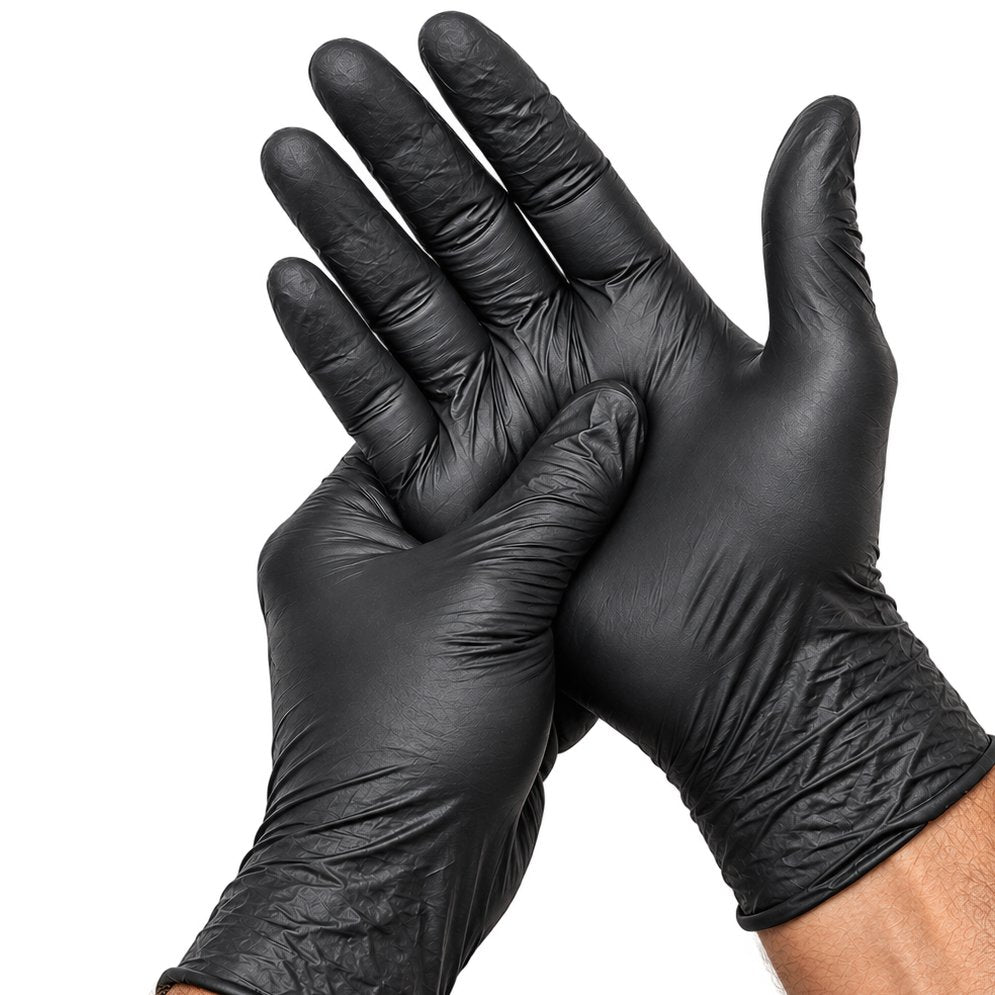Black Disposable Gloves Powder Free - 100 Pack | Screenprinting.com