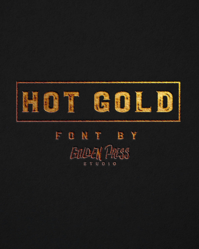 Hot Gold Font (Download Only) | Screenprinting.com