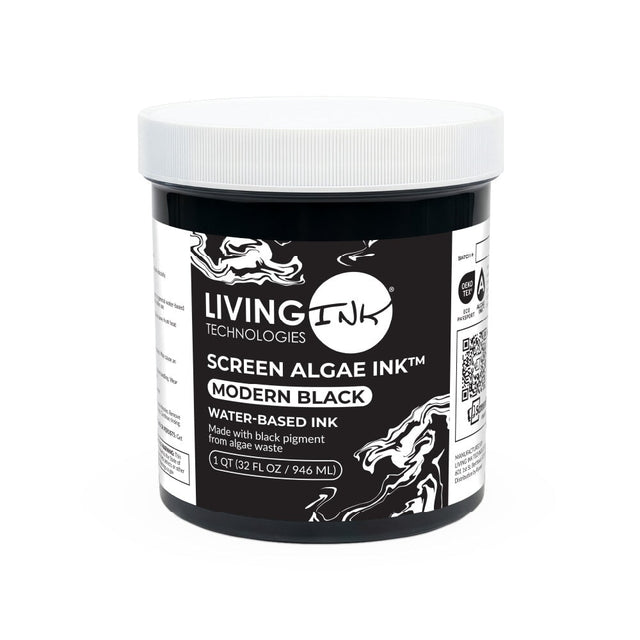 Living Ink Modern Black Screen Algae Ink Quart | Screenprinting.com