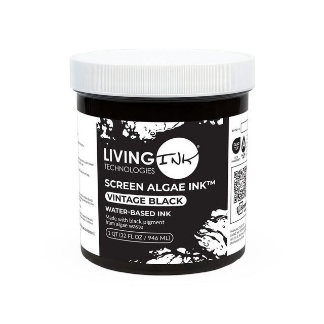 Living Ink Vintage Black Screen Algae Ink Quart | Screenprinting.com