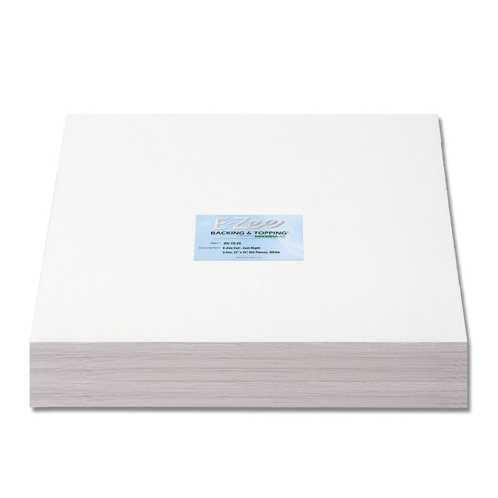 Madeira E-Zee Cut® Just Right 2.5 oz. Backing - 15x15in White | Screenprinting.com