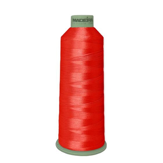 Madeira Polyneon #40 Red Orange Embroidery Thread - 5,500yd | Screenprinting.com