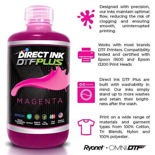 OmniPrint Direct Ink: DTF Plus - Magenta | ScreenPrinting.com