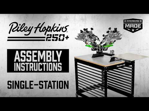 Riley Hopkins 250+ 4 Color 1 Station Screen Printing Press with XYZ Micro Registration