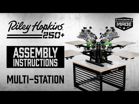 Riley Hopkins 250+ 4 Color 2 Station Screen Printing Press with XYZ Micro Registration