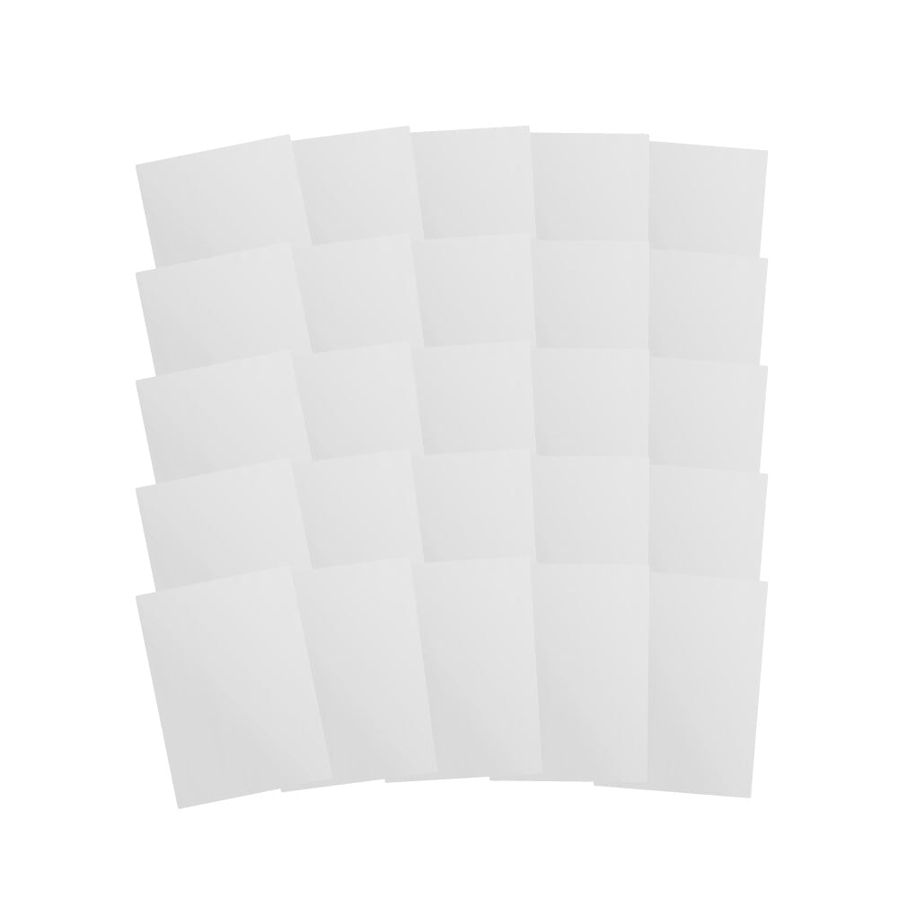 Fifty PrintGRIP White adhesive sheets with backing fully peeled away