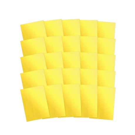Fifty PrintGRIP Yellow adhesive sheets with backing fully peeled away