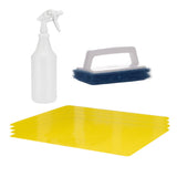 PrintGRIP Yellow pack of four with scrub brush and spray bottle
