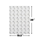 PrintGRIP adhesive sheet dimensions showing 19.5in by 29in size