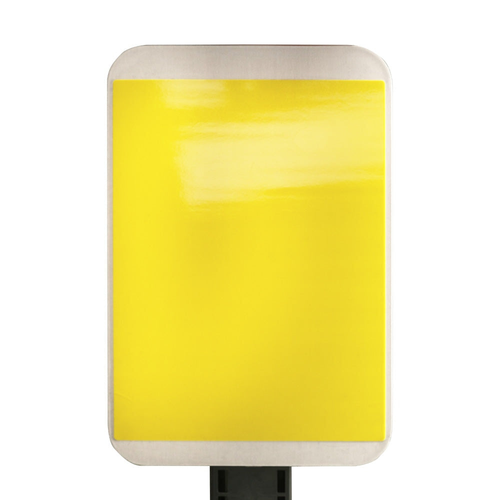 Top-down view of PrintGRIP Yellow adhesive sheet on a ROQ automatic screen printing platen