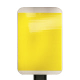 Top-down view of PrintGRIP Yellow adhesive sheet on a ROQ automatic screen printing platen