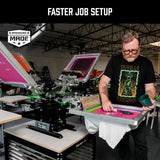 Riley Hopkins 250+ 4 Color 1 Station Screen Printing Press with XYZ Micro Registration | Screenprinting.com