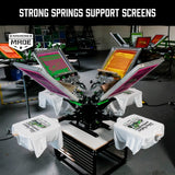 Riley Hopkins 250+ 4 Color 1 Station Screen Printing Press with XYZ Micro Registration | Screenprinting.com
