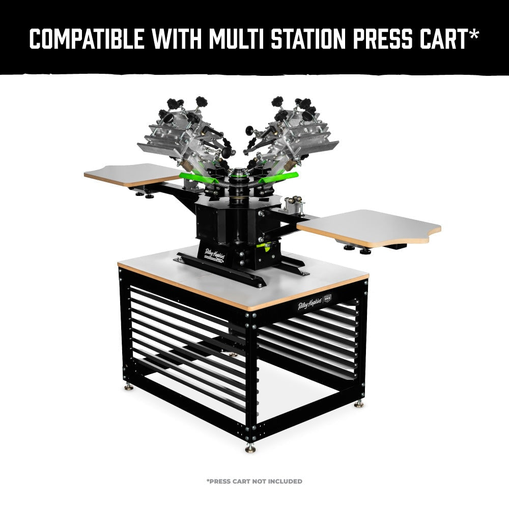 Riley Hopkins 250+ 4 Color 2 Station Screen Printing Press with XYZ Micro Registration | Screenprinting.com
