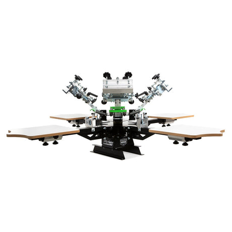 Riley Hopkins 250 4 Color 4 Station Screen Printing Press with XY Micro Registration | Screenprinting.com