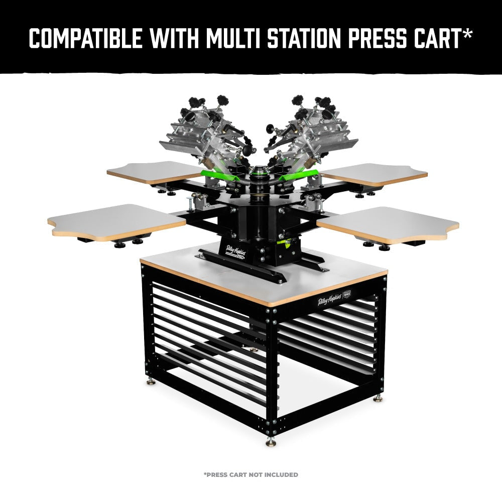 Riley Hopkins 250+ 4 Color 4 Station Screen Printing Press with XYZ Micro Registration | Screenprinting.com
