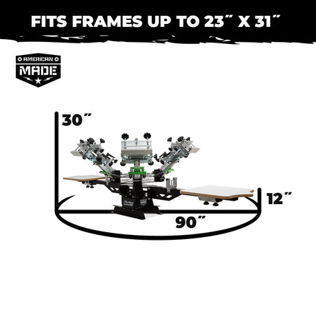 Riley Hopkins 250 6 Color 2 Station Screen Printing Press with XY Micro Registration | Screenprinting.com