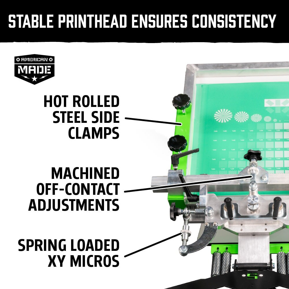 Riley Hopkins 360 8 Color 6 Station Press with XYZ Micro Registration | Screenprinting.com