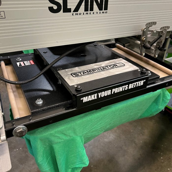Slant Stampinator S-001 Universal In-Line Stamping and Curing Solution | Screenprinting.com